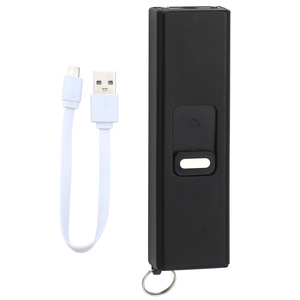 Wholesale Black Mini LED USB Flashlight Compact Lightweight Designed for Women Keychain Sabre Lightable Promotional Flashlights