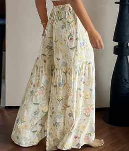 <span class=keywords><strong>Pantaloni</strong></span> <span class=keywords><strong>Palazzo</strong></span> <span class=keywords><strong>a</strong></span> Gamba Larga da Donna, Eleganti e Casual, Stile Gaucho, <span class=keywords><strong>con</strong></span> Vita Elastica e Tasche - Product Image 5