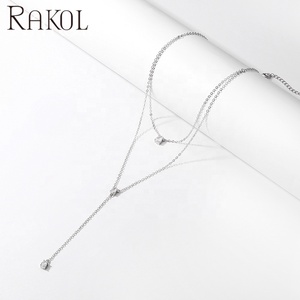 Ras-du-<span class=keywords><strong>cou</strong></span> <span class=keywords><strong>en</strong></span> cristal <span class=keywords><strong>blanc</strong></span> délicat, collier à deux couches plaqué <span class=keywords><strong>or</strong></span> 18 k, accessoires décoratifs pour femmes, collier Long - Product Image 5