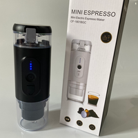 Cafetière électrique portable d'extérieur, double usage (capsules et café moulu), rechargeable par USB, pour les voyages et le camping