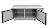 Congélateur de comptoir en acier inoxydable de 380 L, congélateur commercial sous comptoir pour hôtel, stockage d'aliments congelés