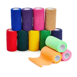 Vente en gros de bandages multicolores et imperméables pour les muscles et les doigts, ruban adhésif pour le football, le basket-ball et le sport