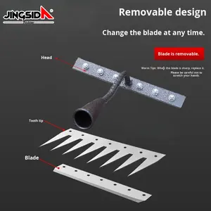 Jingsida Outil de désherbage industriel multifonctionnel Râteau détachable Râteau à gazon à usage agricole et domestique - Product Image 3