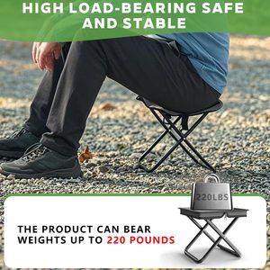 كرسي تخييم قابل للطي 2 في 1 مع حقيبة حمل، كرسي محمول للصيد في الهواء الطلق - Product Image 6