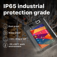 Sistema de inventario RFID IP67 Rugged 125kHz/134,2 kHz LF Reader Android 8 pulgadas PC Escáner de código de barras Tableta con escáner de huellas dactilares