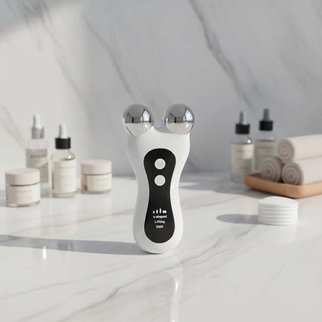 Beauty Device Face Lifting V Shape Face Neck Massager Electric Vibrating Roller with Microcurrent Repair