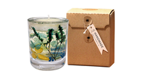 Luxus Gel Wachs getrocknete Blumen Duft kerzen mit doppelwandigen Tasse handgemachte Gel Wachs Duft kerzen mit getrockneten Blumen