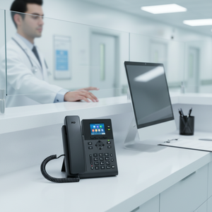 Teléfono IP Profesional KS31 SIP con WiFi, 2 Cuentas SIP, Voz HD, Pantalla LCD a Color de 2.4'', VoIP Empresarial de Escritorio, Moderno para Oficina y Centro de Llamadas - Product Image 1