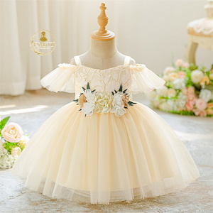 Vestido Blanco de Media Manga con Bordado de Princesa <span class=keywords><strong>para</strong></span> Niña, Diseño ODM, <span class=keywords><strong>para</strong></span> <span class=keywords><strong>Primera</strong></span> Comunión o Bautizo, Estilo Casual de Verano - Product Image 2