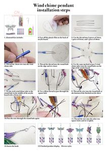 LS Nieuwe Kolibrie Hangende 5D DIY Diamantgeschilderde Dieren Windgong Vlinder Vogel Hangdecoratie Huisdecoratie - Product Image 4