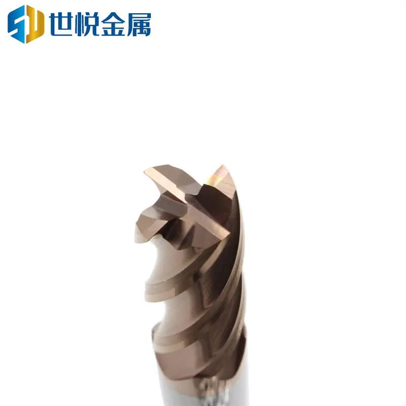 ShiYue HRC55 Tungsten Carbide 4 Flute End Mill for Mould Die Steel Milling Cutting Coating