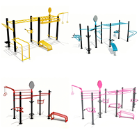 Estación de Entrenamiento Físico al Aire Libre para Parques, Escuelas y Comunidades, Equipo de Gimnasio Comercial Multifuncional de Diseño Personalizado