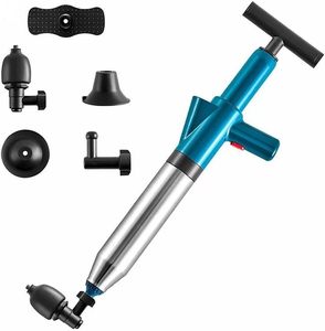 Herramienta para Desatascar Drenajes de Baño, Desatascador de Alta Presión con Barómetro Visual para Inodoros y Lavabos - Product Image 1