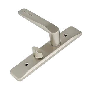 Modern Single Tongue <b>Black</b> Aluminum Alloy Furniture Lock Durable Keyless Universal for Bathroom <b>Kitchen</b> Glass Door <b>Handle</b> - Product Image 1