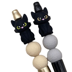 Perles de dentition en silicone chat noir, design 3D, pour bébés de 0 à 24 mois, thème Halloween unisexe - Product Image 5