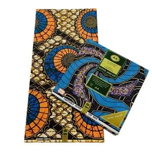 Custom 100% Polyester Batik African Two-sided 90gsm Embossed Wax Block Prints Fabric 95GSM
