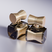 Flacon de parfum personnalisé de 50 ml, flacon de parfum en verre ambré de luxe avec bouchon unique