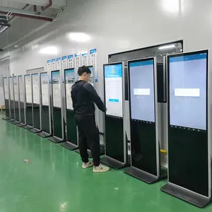 Display Digital Vertikal Pintar Iklan Pasar Swalayan Layar Sentuh Berdiri Android Dalam Ruangan