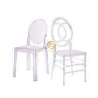 Chaise Chiavari en résine polycarbonate transparente de qualité supérieure pour événements, chaises fantômes en acrylique pour mariage