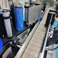 Machine d'étiquetage pour bouteilles en plastique et en verre, flacons ronds et plats, étiquettes de produits double face