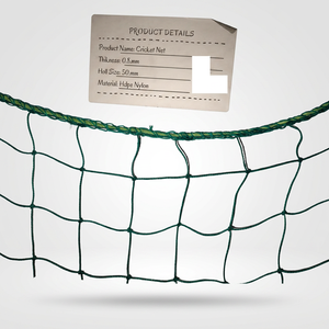 Cricket Net 0.8mm Thickness 50mm Hole Size Hdpe Nylon Material Durable Indoor Sports <b>Netting</b> Waterproof Practice Waterproof Prac - Product Image 1