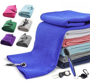 Toalla de Golf de Microfibra Tejida de Nuevo Estilo, Ecológica, de Secado Rápido, con Ojales, Personalizada con Logotipo, Marca <span class=keywords><strong>Lenna</strong></span>, para Uso Deportivo - Product Image 3