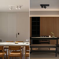 Spot LED linéaire anti-éblouissement à triple tête 3x7W, CRI 95 élevé, corps en aluminium 15/24/36, éclairage commercial pour galerie