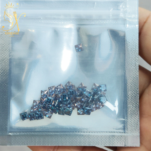 Xingsial Mossanite venta al por mayor 1,5 MM 3,0 MM para anillo <span class=keywords><strong>de</strong></span> compromiso VVS1 tamaño pequeño corte princesa <span class=keywords><strong>zafiro</strong></span> Color <span class=keywords><strong>azul</strong></span> moissanita suelta - Product Image 5