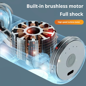 <span class=keywords><strong>Motor</strong></span> de turbina sin escobillas de gran potencia, vibración de alta frecuencia de 4 velocidades, carcasa sólida ABS, pistola de masaje de liberación de fascia muscular - Product Image 2
