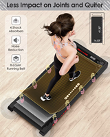 Tapis de course électrique compact 2,5 CV, tapis de marche portable sous le bureau avec écran LED pour la maison et le bureau, idéal pour gagner de la place