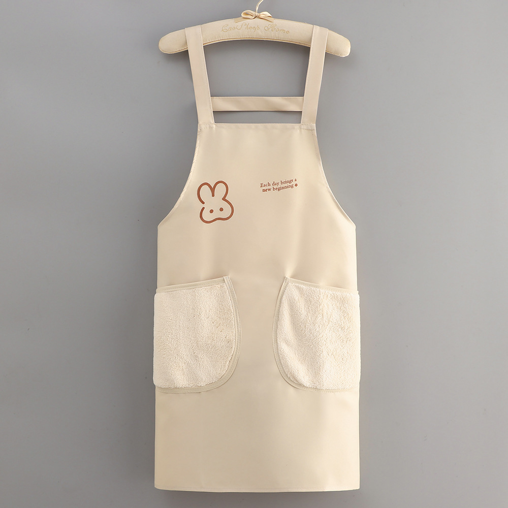 Tablier lapin doux et mignon, beige
