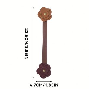 Faux Leather Pendant Fashionable Cross Flower Decoration Detachable <b>Bag</b> <b>Charm</b> - Product Image 5