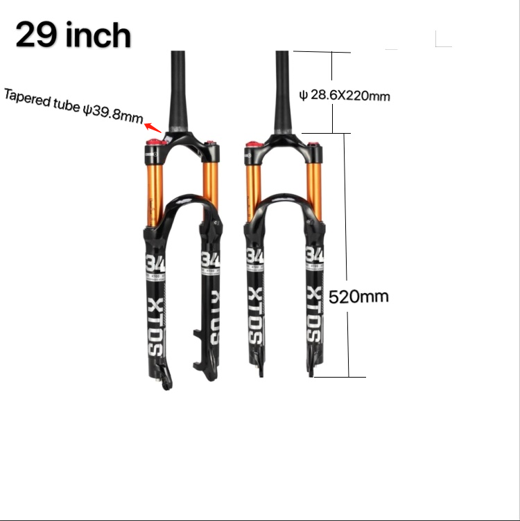 XTOSサスペンションバイクフォーク27/29er Travel 120