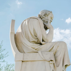 Gran tallada a mano antiguo griego famoso pensador mármol Socrates estatua celebridad escultura de fibra de vidrio - Product Image 2