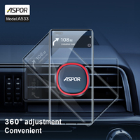 Aspor A525 Support de téléphone pour voiture avec aimant puissant et support de téléphone à rotation de 360 pour téléphone portable