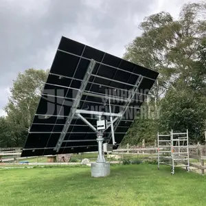 Sistema de rastreamento solar de 10kw personalizado, sistema doméstico rastreador solar de eixo duplo