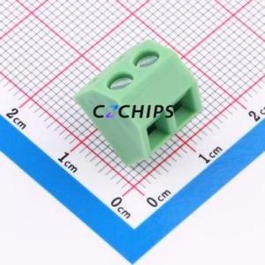 KF127S-5.08-2P Screw Terminal Block Through hole Component (THT),P=5.08mm Connector 1x2P 5.08mm Green Through Hole - Product Image 1