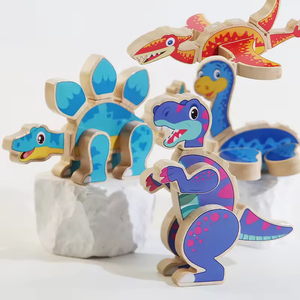 Nuevo Producto 2026, Rompecabezas de Dinosaurio 3D de Madera, Rompecabezas de Animales Montessori 3D para Niños Pequeños - Product Image 2