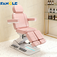 Lujo Rosa 3/4 motores Spa tatuaje Facial cama de masaje multifuncional cama de pestañas cama de belleza eléctrica