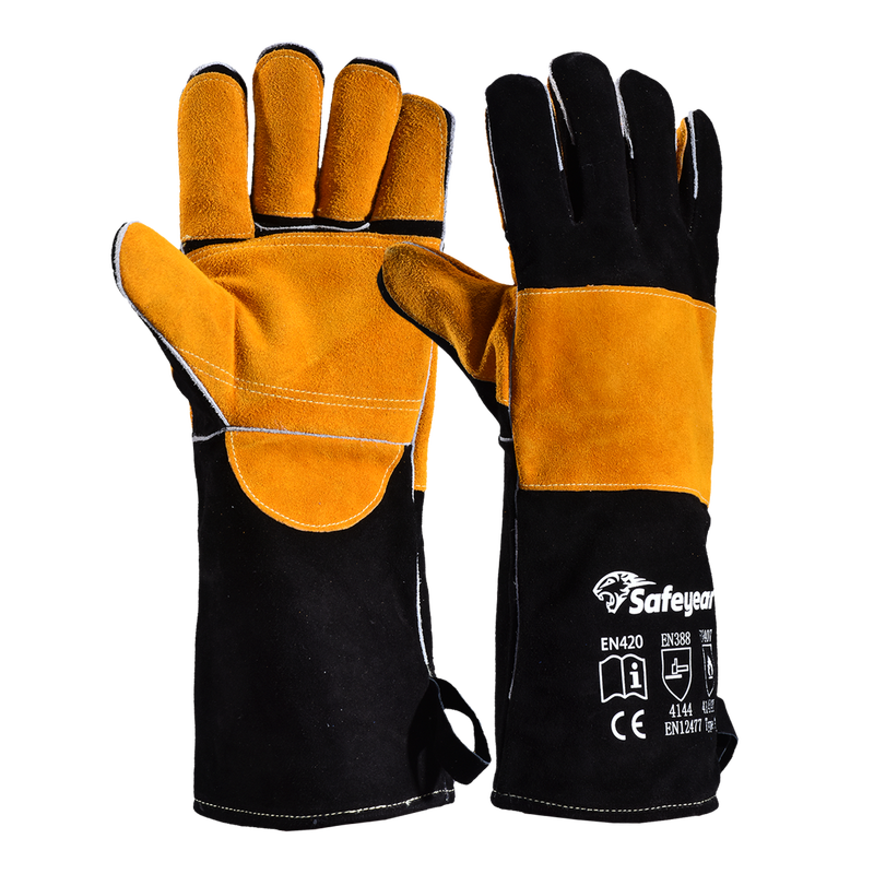 Blue Welding Gloves Hot Resistant 300