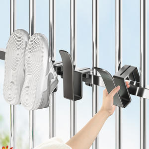 Séchoir à chaussures d'extérieur design aile d'avion, sur pied, couleur gris anthracite, gadget de séchage pour balcon - Product Image 3