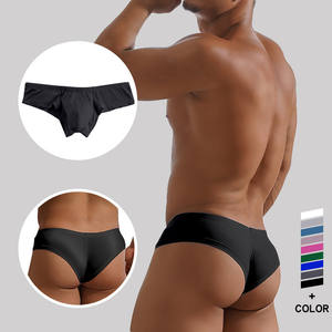 Venta al por Mayor Directo de Fábrica Bóxers de <span class=keywords><strong>Hombre</strong></span> Personalizados Sexy y Excitantes <span class=keywords><strong>con</strong></span> Realce Convexo y Trasero Semi Redondo, <span class=keywords><strong>Calzoncillos</strong></span> Tipo Bikini de Modal Fino de una Sola Capa - Product Image 1
