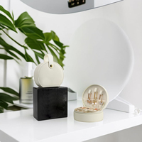 Poignée détachable personnalisée élégante demi-lune conception voyage bijoux étui organisateur