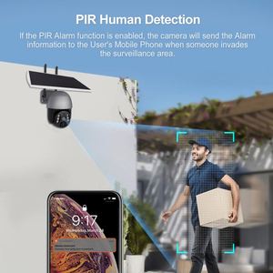 Cámara de seguridad para exteriores tipo familiar 2023, rotación de 360 grados, visión nocturna, tarjeta Sim 4G, Wifi inalámbrico, Sensor CMOS, para uso doméstico - Product Image 3