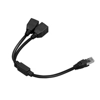 Cable Divisor de Extensión Ethernet RJ45, 1 Macho a 2 Hembras, Convertidor de Cable LAN RJ45