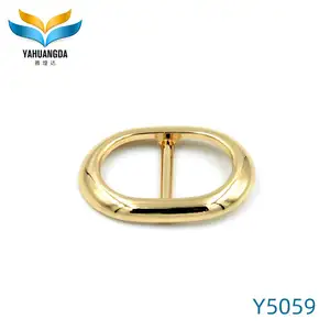 Handbag ring customized color metal accessories oval ring 23 mm zinc alloy metal adjuster nickel color Y5059