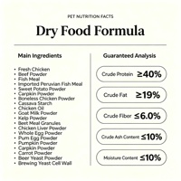 Nourriture sèche pour chats OEM, poulet, thon, haute teneur en protéines, sans céréales, faible en gras, santé digestive, gain musculaire, santé des articulations, santé de la peau et du pelage