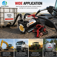 Pompe de transfert de carburant portable à courant continu DC12V/24 pour le diesel et l'essence, pour le remplissage aux stations-service, pompe de distribution d'huile