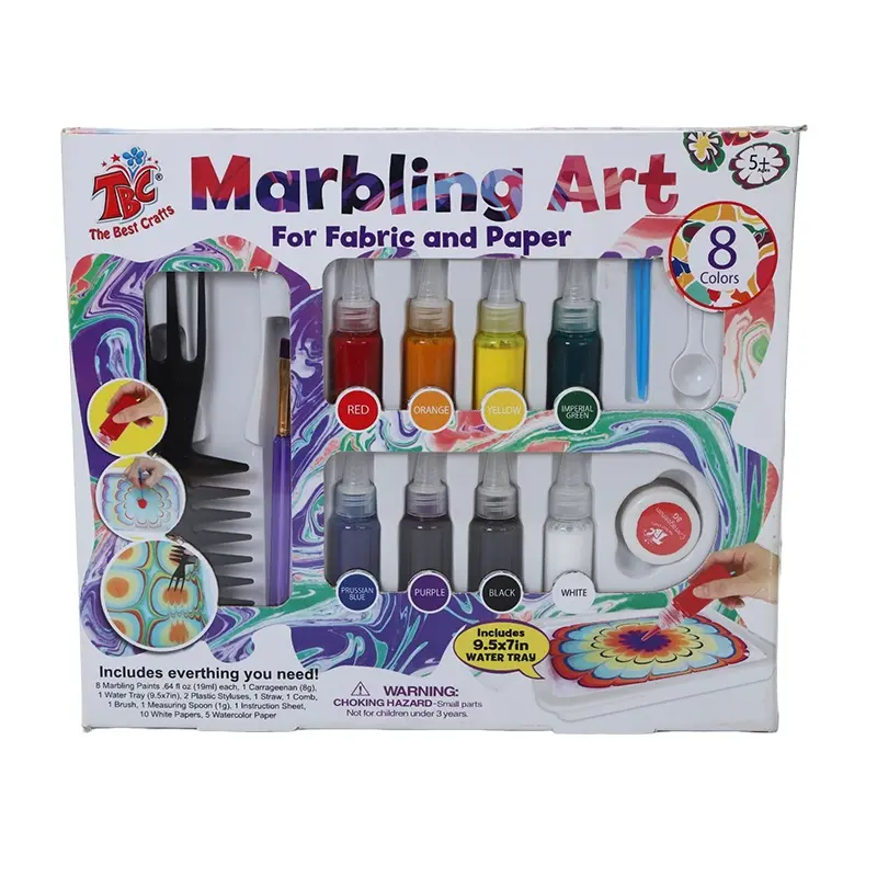 Marchio di vendita calda TBC i migliori mestieri giocattoli artistici innovativi per bambini Set di pittura ad acqua marmorizzata Non tossica educativa per regalo