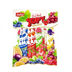 OEM ODM JOPY 770g Long Strip Gummy Candy Multi-Colored 4 Fruit Flavors Crunchy Chewy Soft Fruit <b>Snack</b> Bag Kids Adults Private - Product Image 1